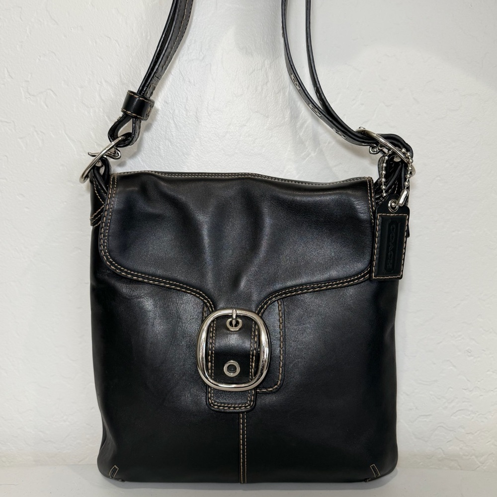 Coach Soho Black Bleeker Vintage Leather Purse